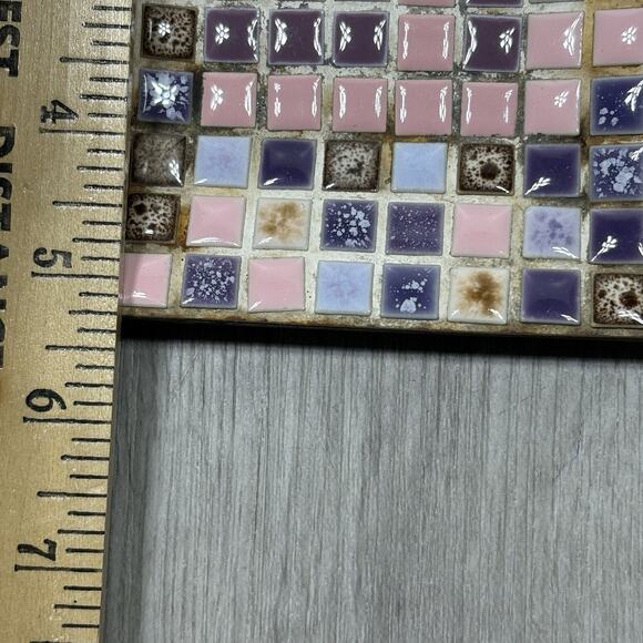 Vintage Mosaic Tile Mid Century Square 5” Ashtray Trinket Ring Dish Tray MCM - Picture 8 of 8